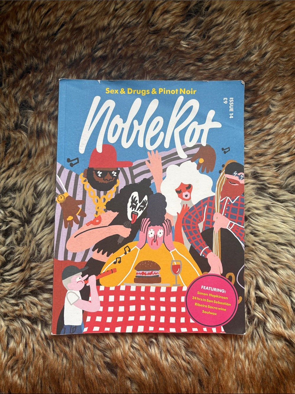 Noble Rot Magazine Issue 14 - Blue Cover with Colorful Illustration